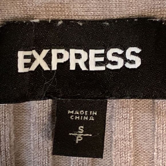 EXPRESS, long sleeve zip up sweater top, great condition, poly/rayon/spandex, S - Picture 2 of 12